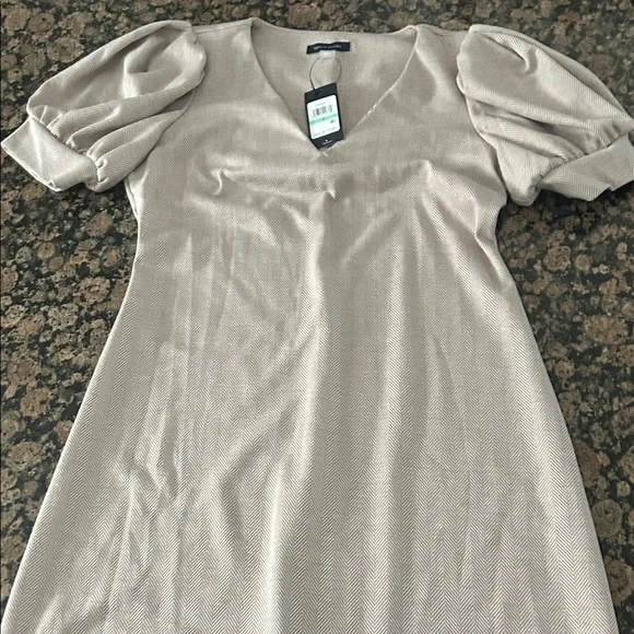 Tommy Hilfiger Herringbone Puff Sleeve Shift Dress - Picture 4 of 5